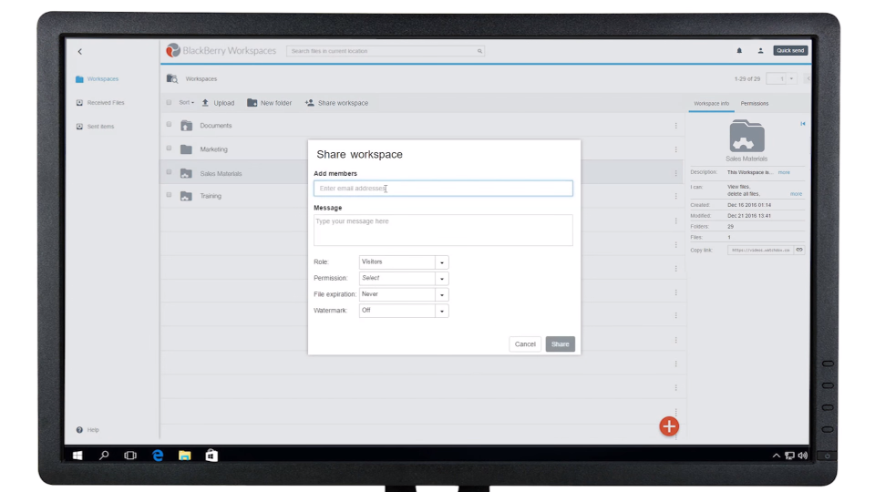 screenshot of WatchDox Virtual Data Room